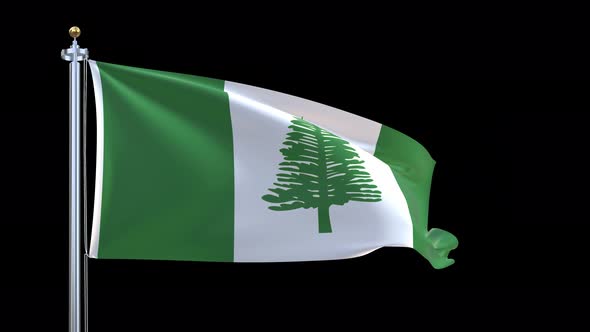 Norfolk Island Waving Flag