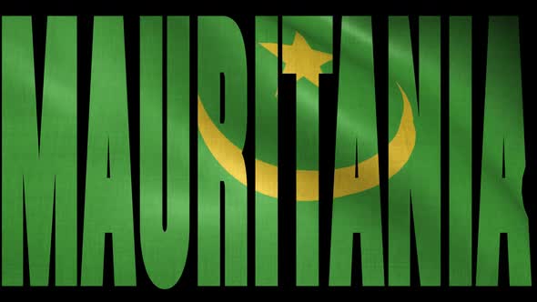 Mauritania Flag Into Country Name