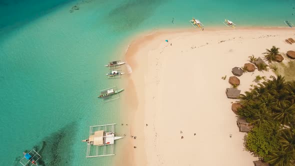 Beautiful Tropical Island with Beach.