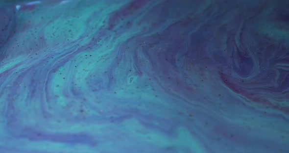 Floating Paint Color Fluid Flow Blue Bubble Liquid alt