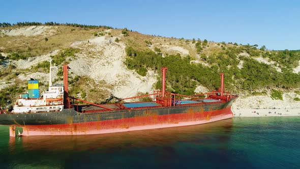 Cargo Ship Is Stranded