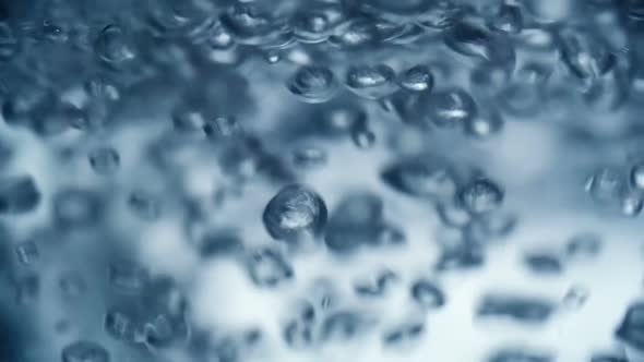 Gas Bubbles Going Up in Carbonated Water