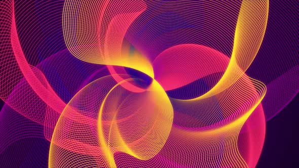 Insanely Beautiful Colored Psychedelic Trippy Radio Waves Relaxing Background Loop 4K Video