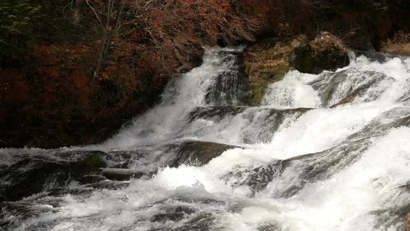 Waterfall In Autumn