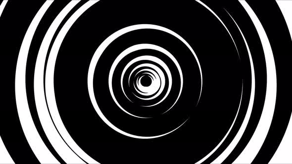 Abstract black and white spiral