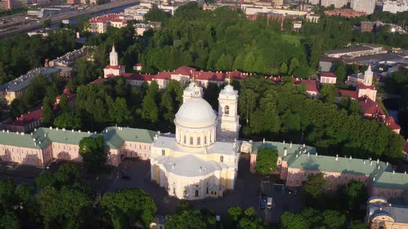 Saint Petersburg Russia Morning City Aerial 210