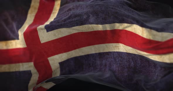 Iceland Vintage Flag