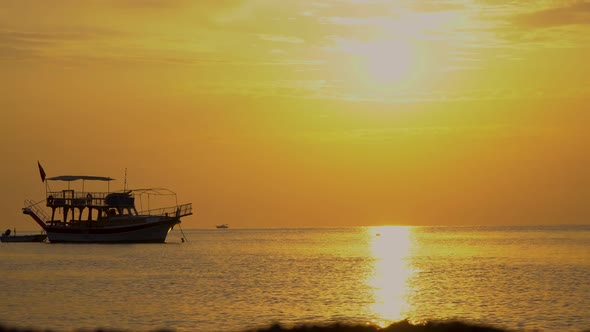 Beautiful Sunset Over the Mediterranean Sea