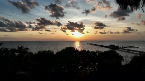 Mobile Bay sunset near Fairhope, Alabama