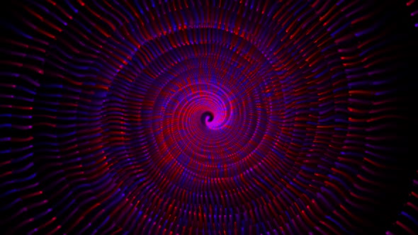 Abstract Spiral Colorful Moving Particles V49