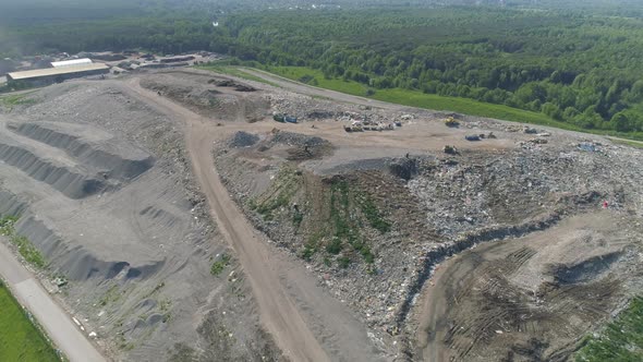 City Garbage Dump Aerial View