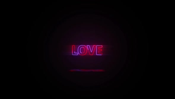 Love Neon Lights Turn On and Off