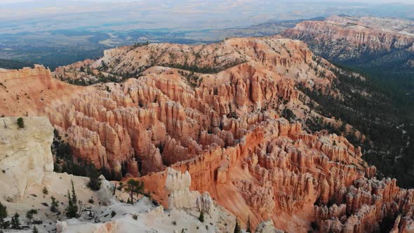 Aerial Top Bryce Canyon National Park of Mountain Utah United States