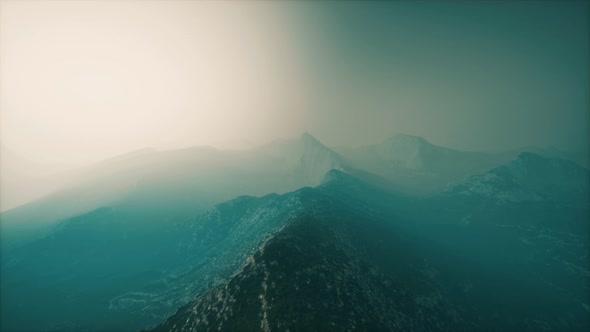 Deep Fog in Mountain of Afghanistan at Night