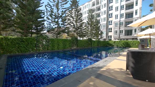 Peaceful and Sunny Swimming Pool Area