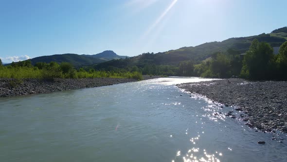 Flying over the River in Val Trebbia