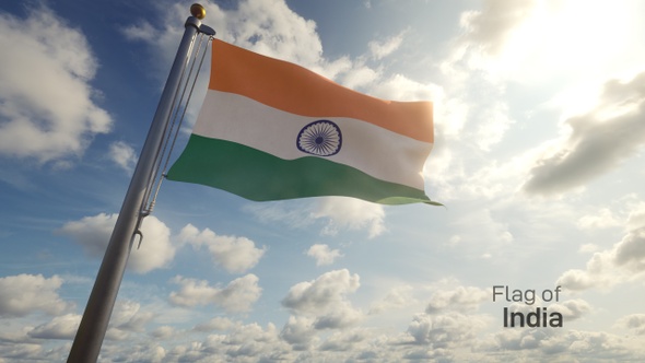 India Flag on a Flagpole