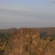 Aerial Timelapse of High Syenitic Rocks in Autumn Forest at Sunset. - VideoHive Item for Sale