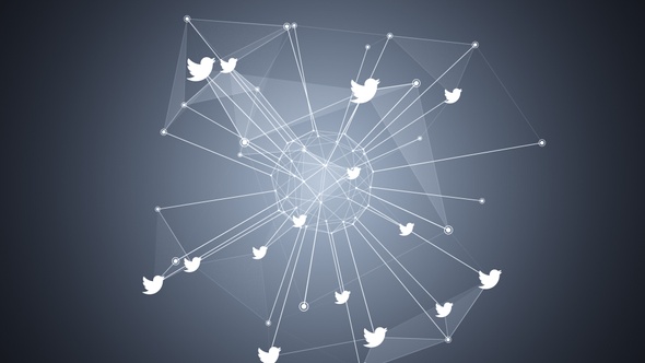 Twitter Network Background Light Gray