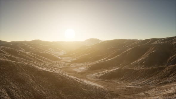 Mountains Landscape in Afghanistan at Sunset