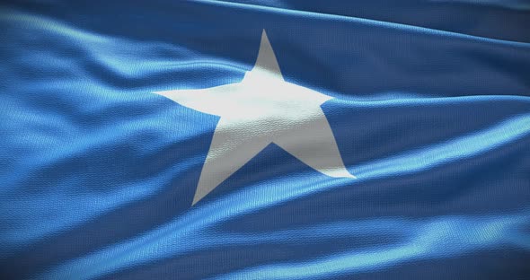 Somalia national flag background motion graphic looped 4K
