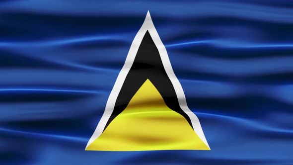 Saint Lucia Flag Waving