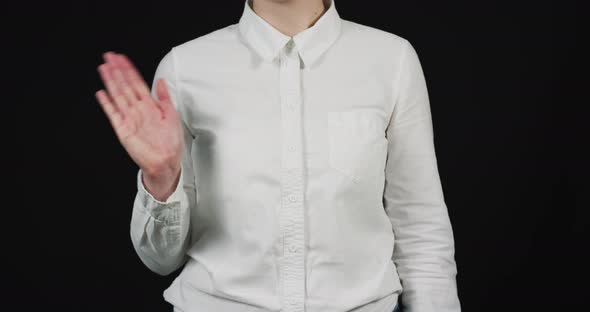 Woman hand waving