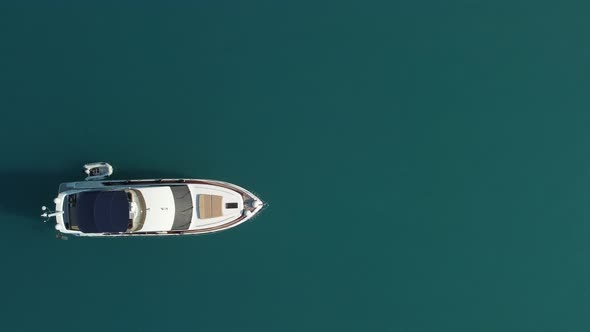 Aerial Yacht on Calm Sea