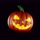 Halloween pumpkin with flashing eyes 3d rendered loop animation. - VideoHive Item for Sale