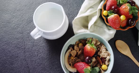 Healthy breakfast in a bowl