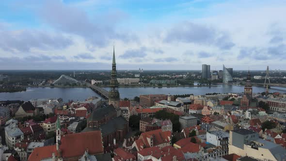 Old Riga aerial view