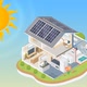 Solar Cell System in Home Concept - VideoHive Item for Sale