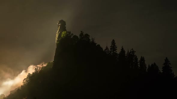 Mysterious Fog over Dracula Castle