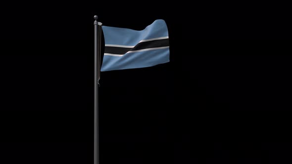 Botswana Flag With Alpha 2K
