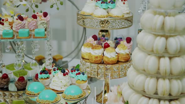 Close Up View of Candy Bar In The Banquet Hall