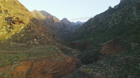 Incredible Mountain Scenery on the Ocean in the North of the Spanish Volcanic Island of Tenerife
