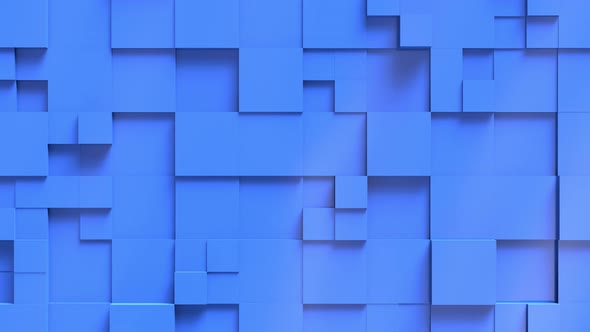 Cubic Front Shape Abstract Background Blue