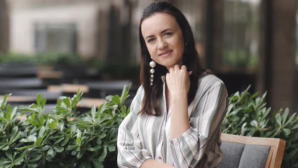 Portrait of a Woman Manager of the Restaurant on the Terrace