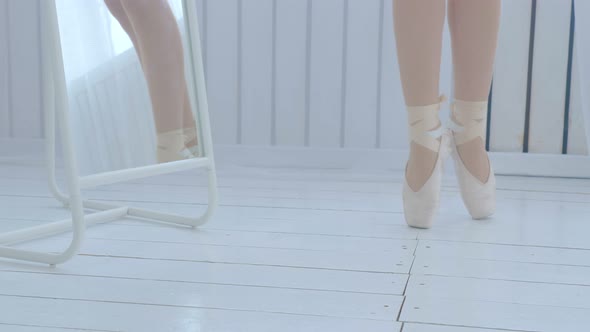 Young Ballerina Learns To Walk and Dance on Pointe