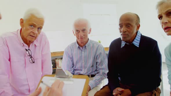 Group of people interacting with each other 4k