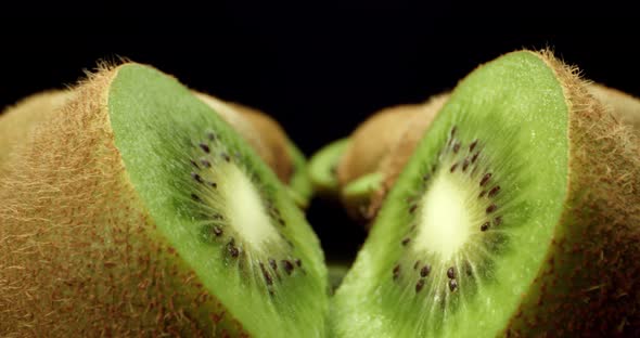 juicy fresh kiwi super macro close up 