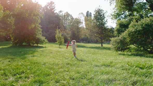 In a Sunny Day Running Fast in Front of the Camera