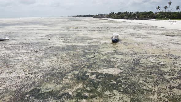 Beautiful Beach Near the Coast of Zanzibar Island Tanzania