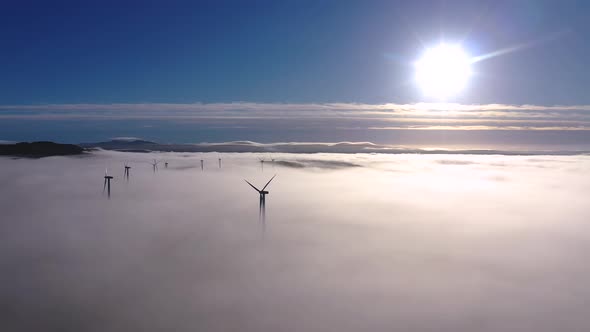 Above the Clouds at Bonny Glen in County Donegal with Fog  Ireland