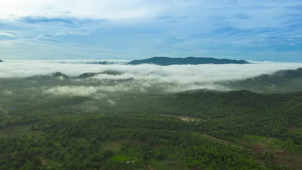 Aerial view Beautiful of morning scenery.