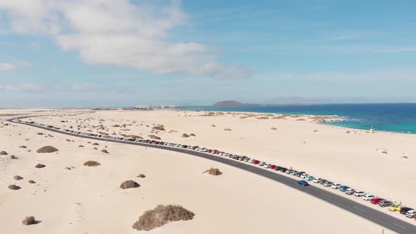 Amazing Road, Corralejo Dunes Natural Park, Fuerteventura, Canary Islands