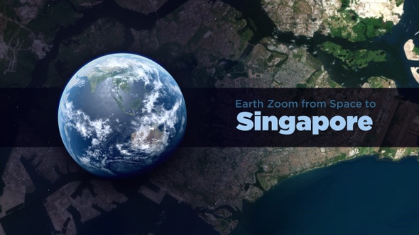 Singapore (Singapore) Earth Zoom to the City from Space