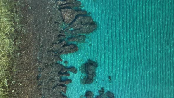 Azure texture of the sea aerial view 4 K