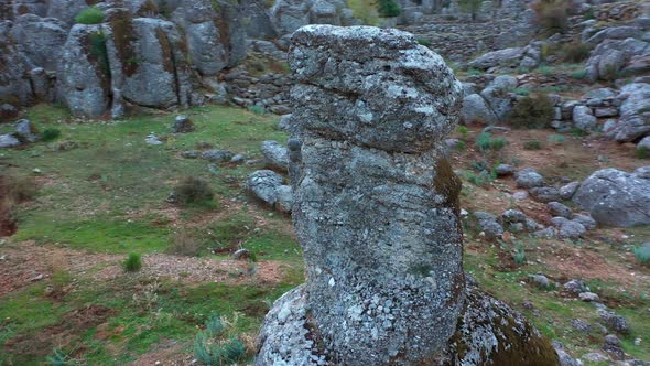 Unusual Rock Formation at Green Park on a Summer Day