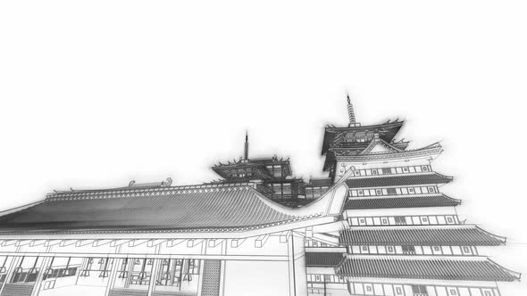 Japan Architecture Sketch